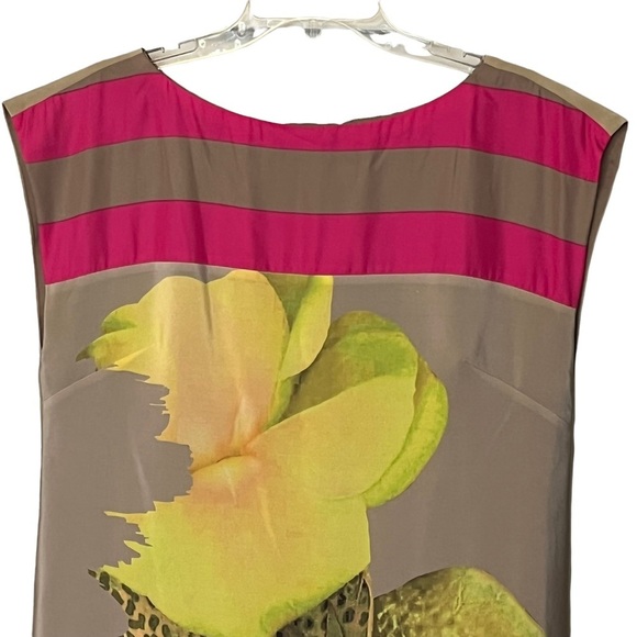 Tibi 100% Silk Floral Print Multicolor Mini Shift Dress 6 - Picture 7 of 16